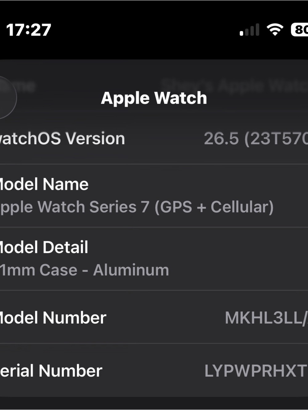 Apple Watch Series 7 Aluminum 41mm in Gray